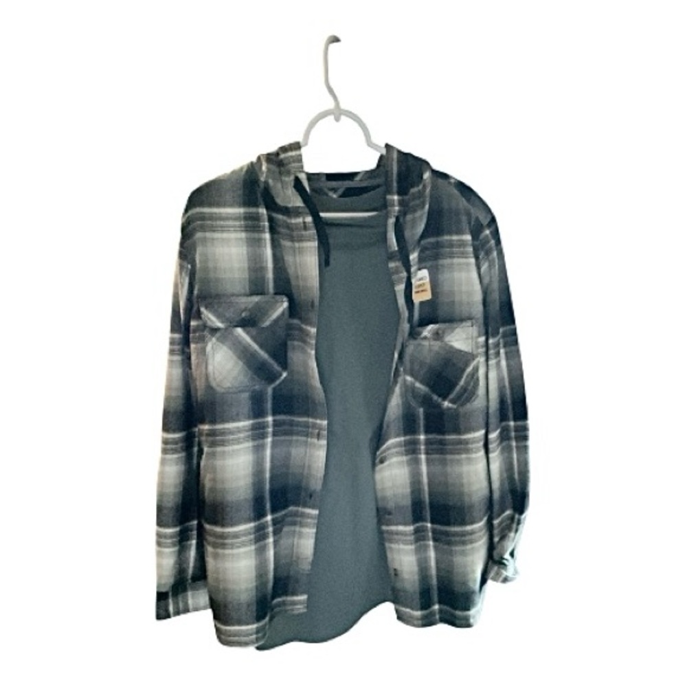 Carhartt Womens Plaid Belton Hoodie Shirt with Matching Tee NEW